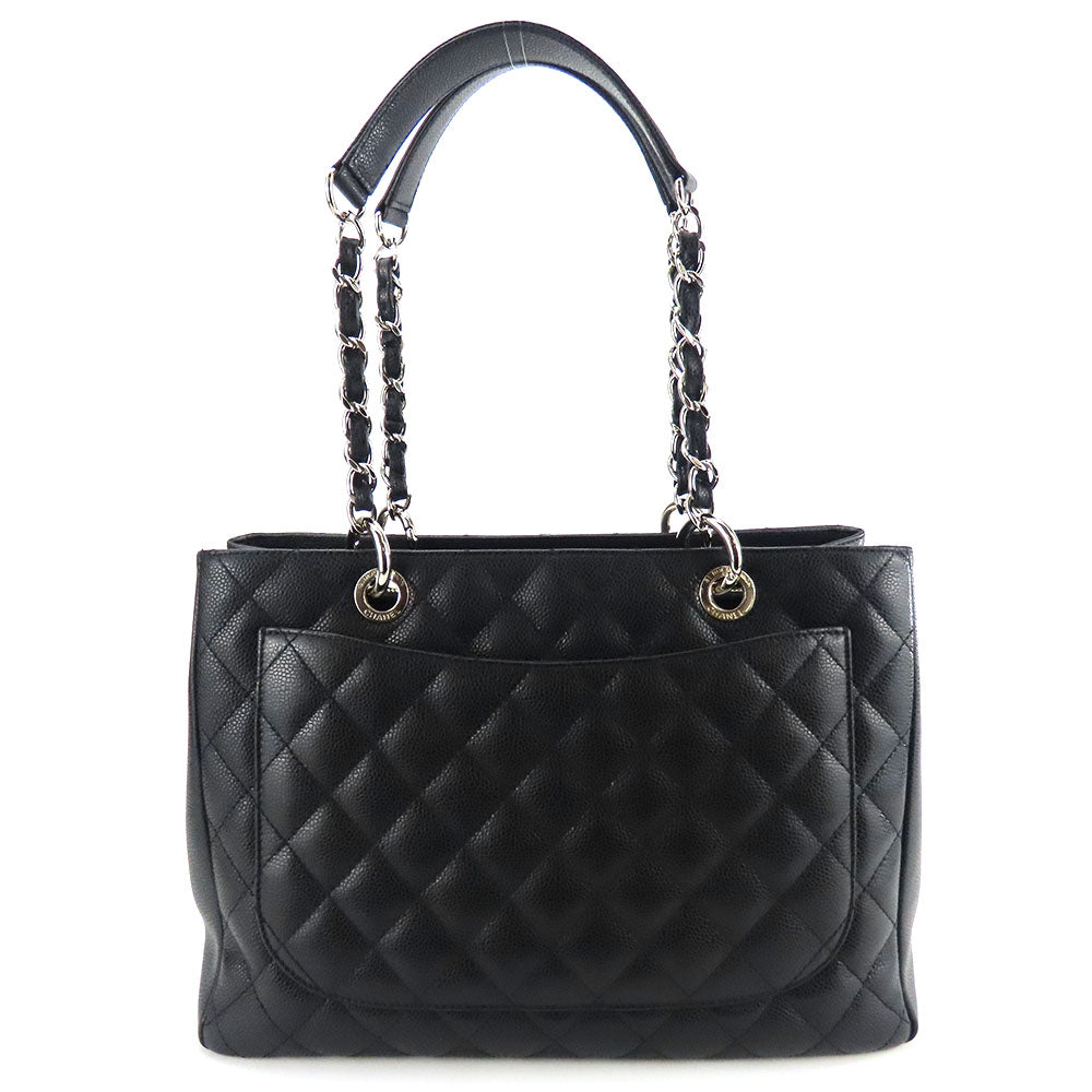 CHANEL Tote Bag Caviar skin black Matrasse GST