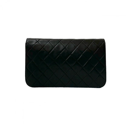 CHANEL Shoulder Bag lambskin black Matrasse