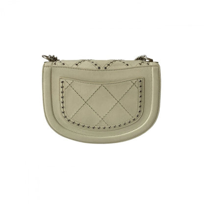 CHANEL Shoulder Bag leather white COCO Mark punching stitch Women