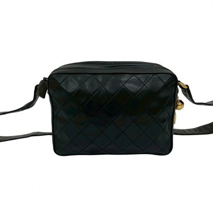 CHANEL Shoulder Bag lambskin black Matrasse