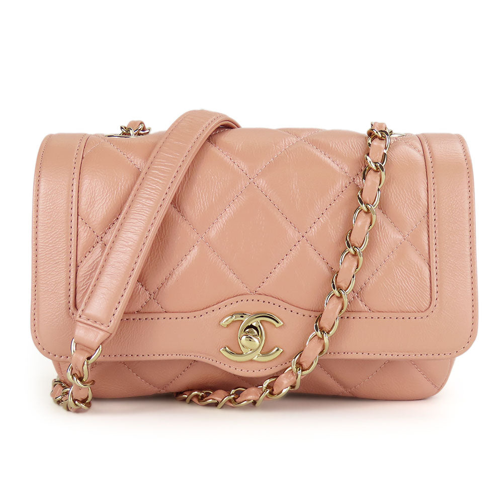 CHANEL Shoulder Bag leather pink Matrasse