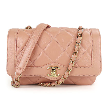 CHANEL Shoulder Bag leather pink Matrasse
