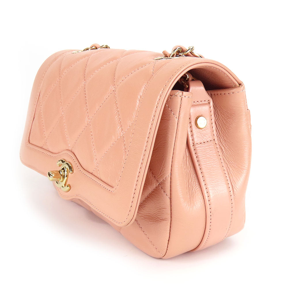 CHANEL Shoulder Bag leather pink Matrasse