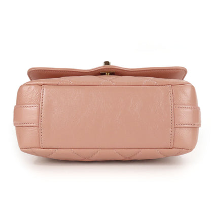 CHANEL Shoulder Bag leather pink Matrasse