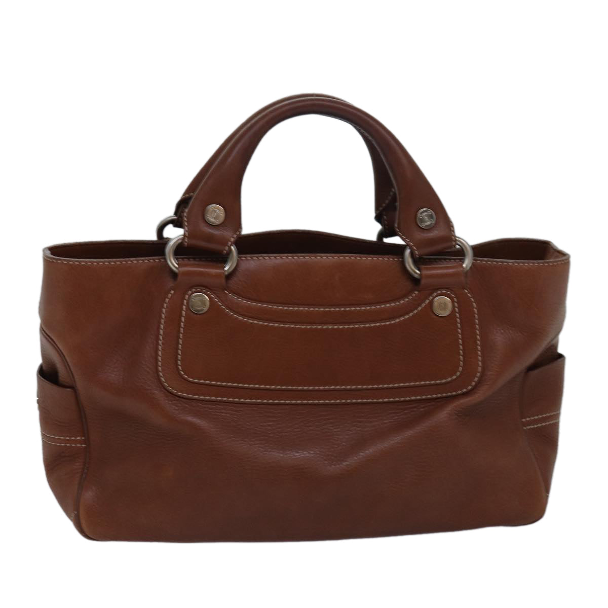 Luxury CELINE Hand Bag Leather Brown  82689