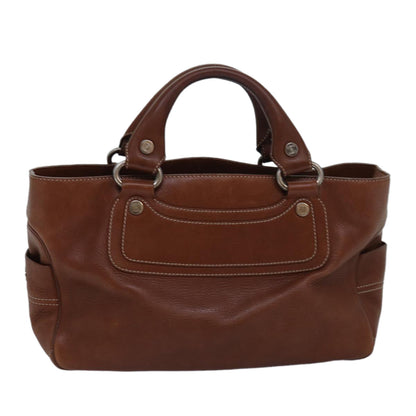 Luxury CELINE Hand Bag Leather Brown  82689
