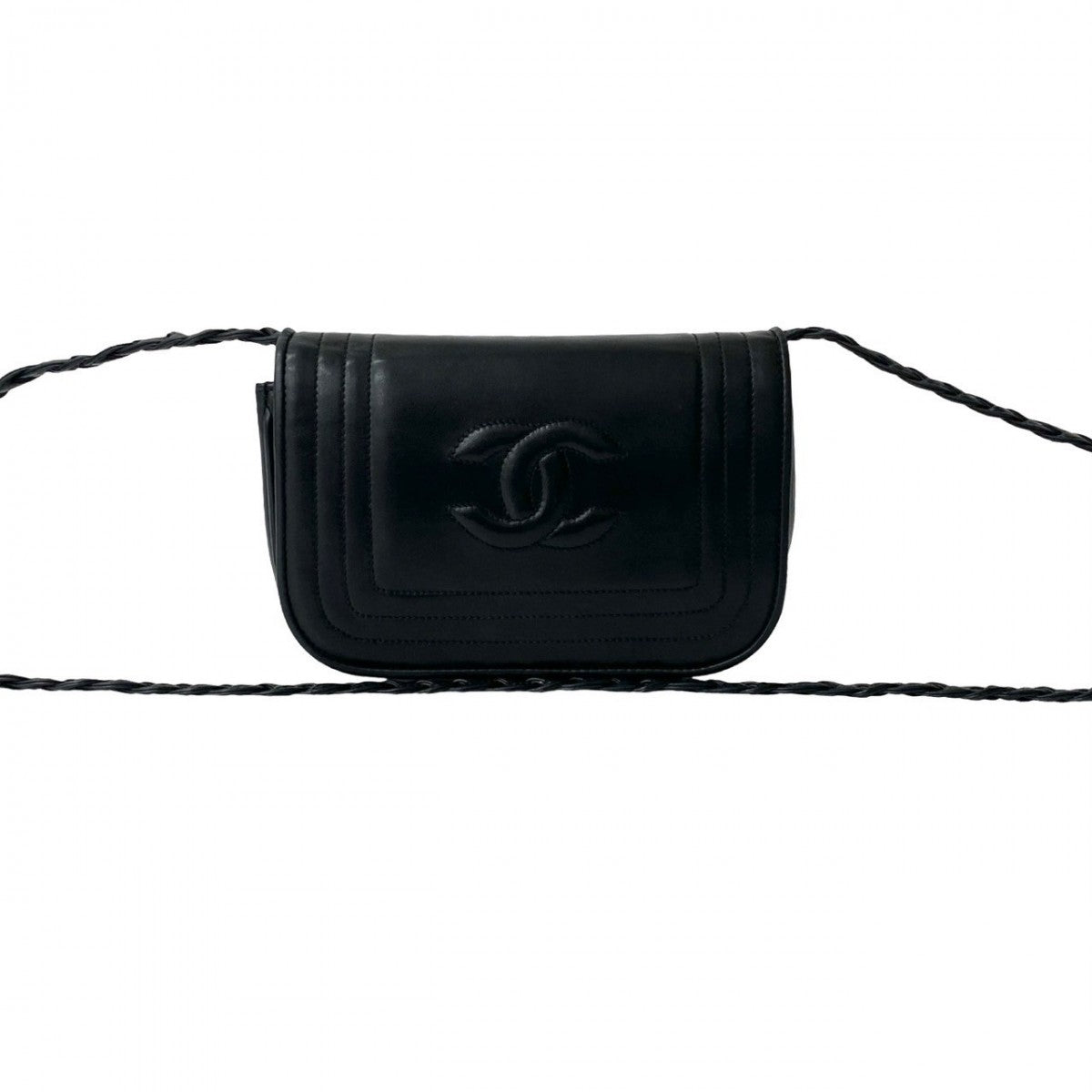 CHANEL Shoulder Bag lambskin black