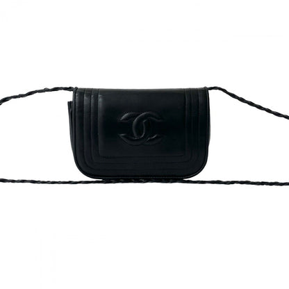 CHANEL Shoulder Bag lambskin black