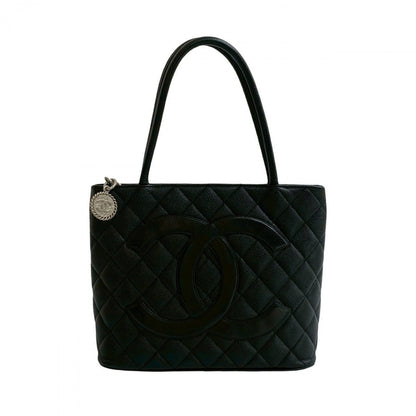 CHANEL Handbag Matt caviar skin black Matrasse Reprint Tote Bag