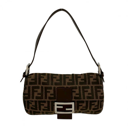 FENDI Shoulder Bag leather Brown Mamma Bucket