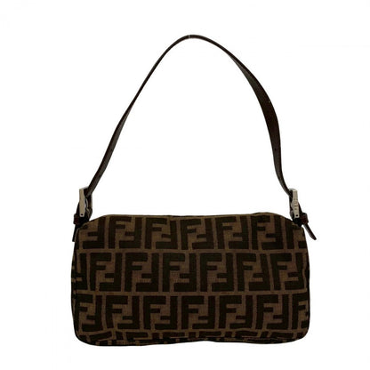 FENDI Shoulder Bag leather Brown Mamma Bucket