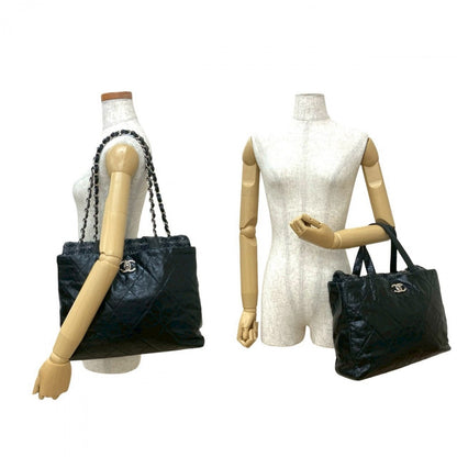 CHANEL Handbag leather black Porto Perro