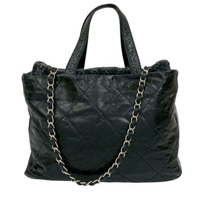 CHANEL Handbag leather black Porto Perro