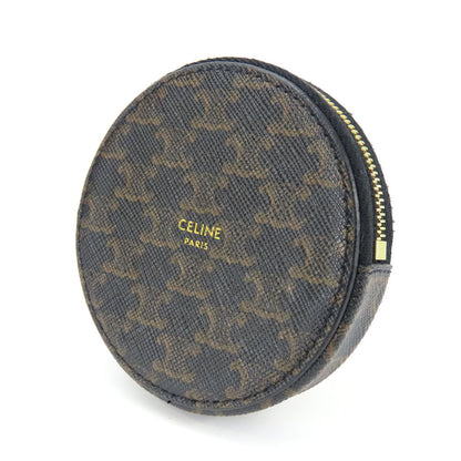 CELINE Coin case 10D222BQ3.38NO PVC, Leather black Triomphe Women