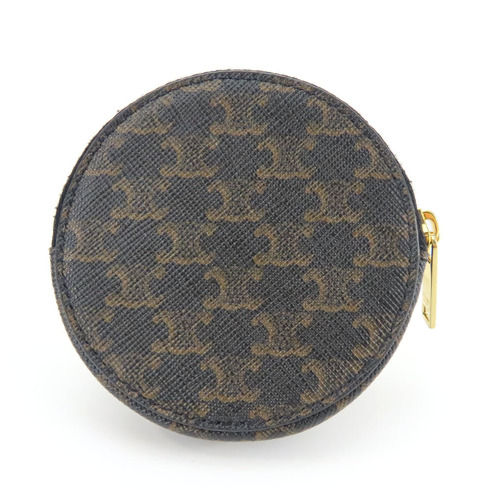 CELINE Coin case 10D222BQ3.38NO PVC, Leather black Triomphe Women
