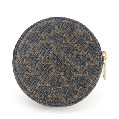 CELINE Coin case 10D222BQ3.38NO PVC, Leather black Triomphe Women