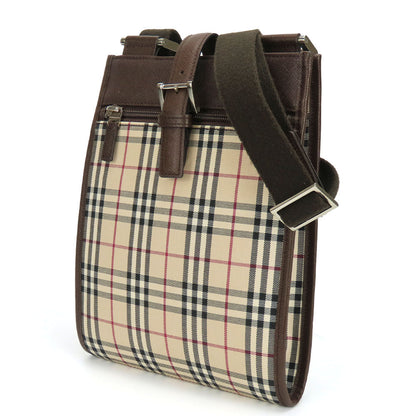 BURBERRY Shoulder Bag Canvas, Leather beige Women