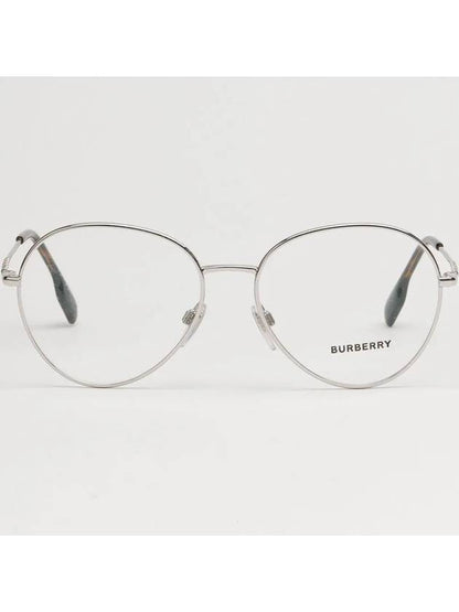 Luxury Burberry Eyewear Felicity Round Frame Eyeglasses Silver