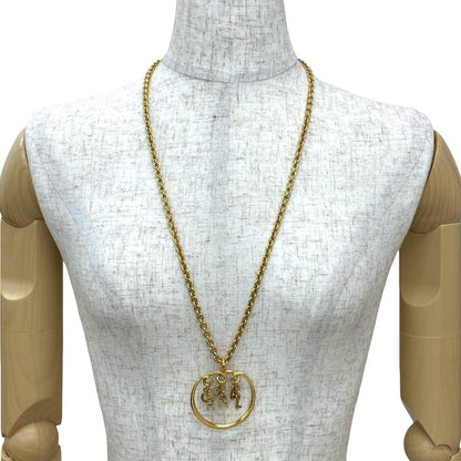 CHANEL Necklace Gold Plated gold