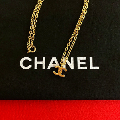 CHANEL Necklace Gold Plated gold