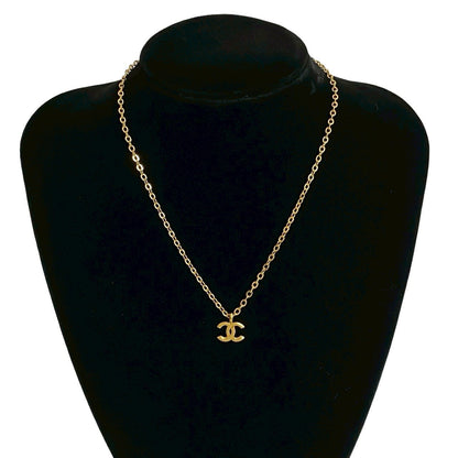 CHANEL Necklace Gold Plated gold