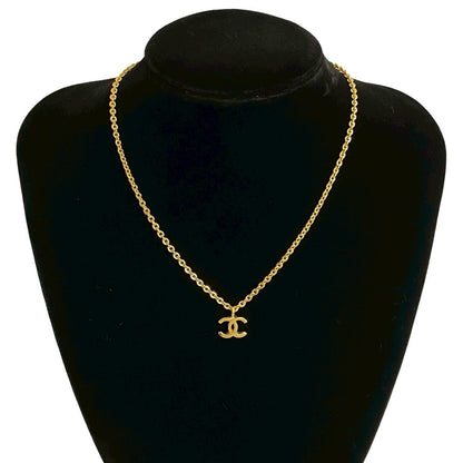 CHANEL Necklace Gold Plated gold
