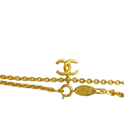 CHANEL Necklace Gold Plated gold