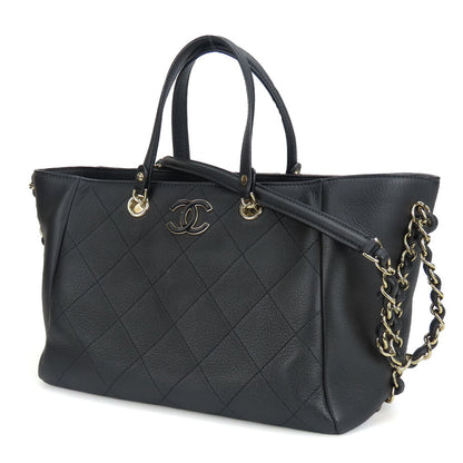 CHANEL Handbag AS0355 Calfskin black Matrasse Small shopping bags