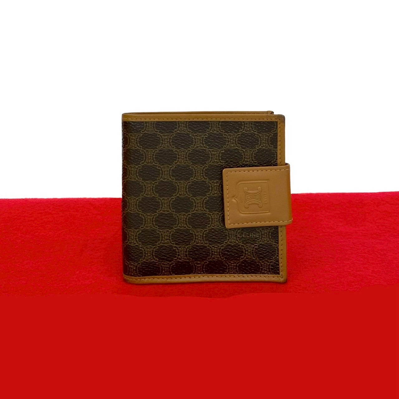 CELINE Bifold Wallet leather Brown