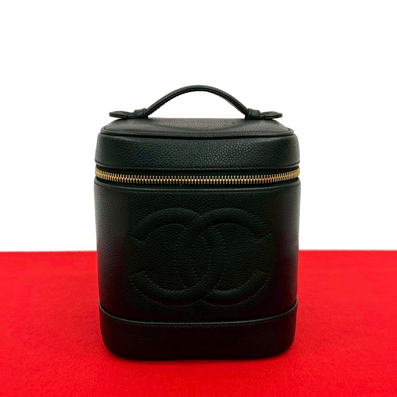 CHANEL Handbag Matt caviar skin black