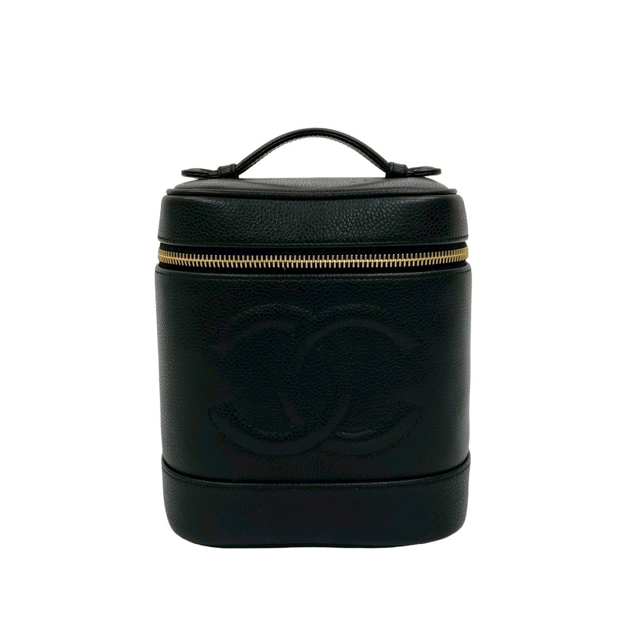 CHANEL Handbag Matt caviar skin black