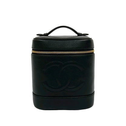 CHANEL Handbag Matt caviar skin black
