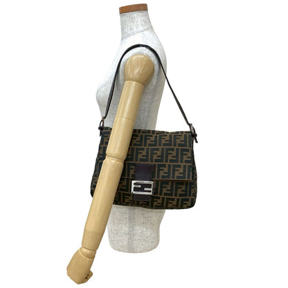 FENDI Shoulder Bag leather Brown Mamma Bucket