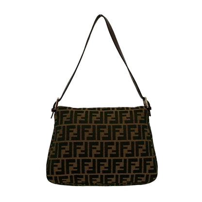 FENDI Shoulder Bag leather Brown Mamma Bucket