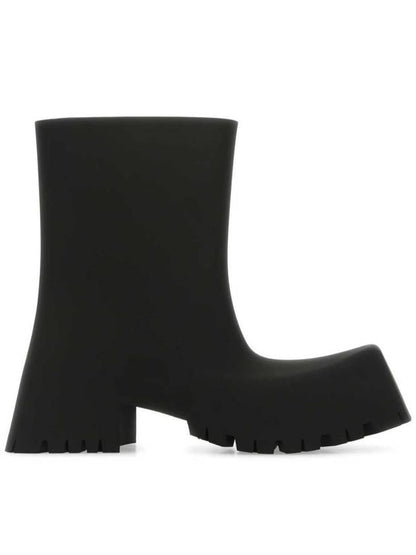 Luxury Balenciaga Trending 2025 Rubber Trooper Ankle Boots Black