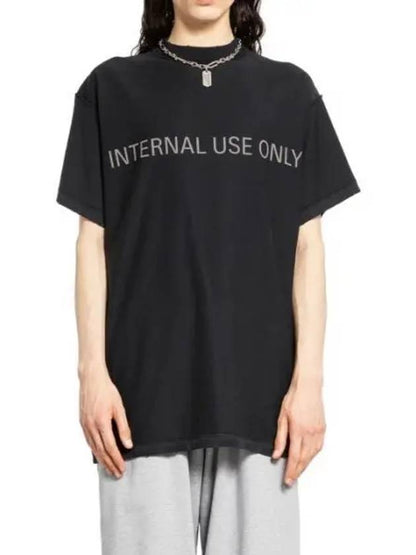 Luxury Balenciaga Trending 2025 Inside Out Oversized Distressed Short Sleeve T-Shirt Black