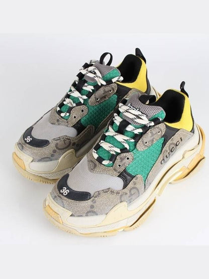 Gucci Luxury Balenciaga Trending 2025 Triple S Hacker Sneakers 36 230