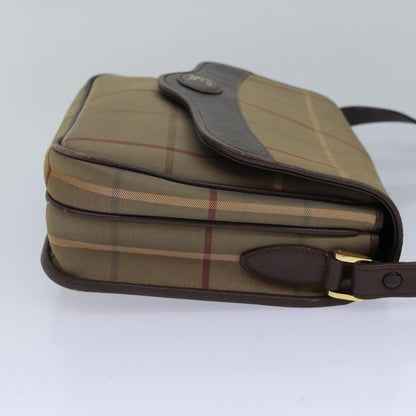 Luxury BurberrySs Nova Check Shoulder Bag Canvas Beige Auth 83227