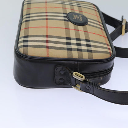 Luxury BurberrySs Nova Check Shoulder Bag Canvas Beige Auth 83237