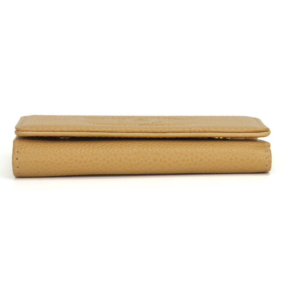 CHANEL Key case Key holder  Caviar skin beige Women