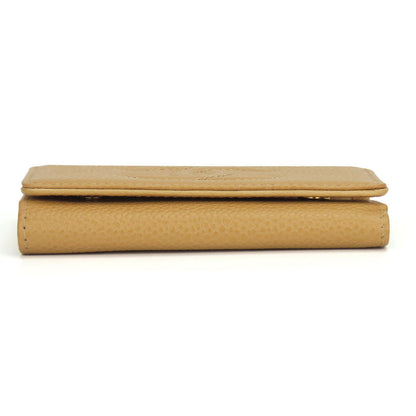 CHANEL Key case Key holder  Caviar skin beige Women