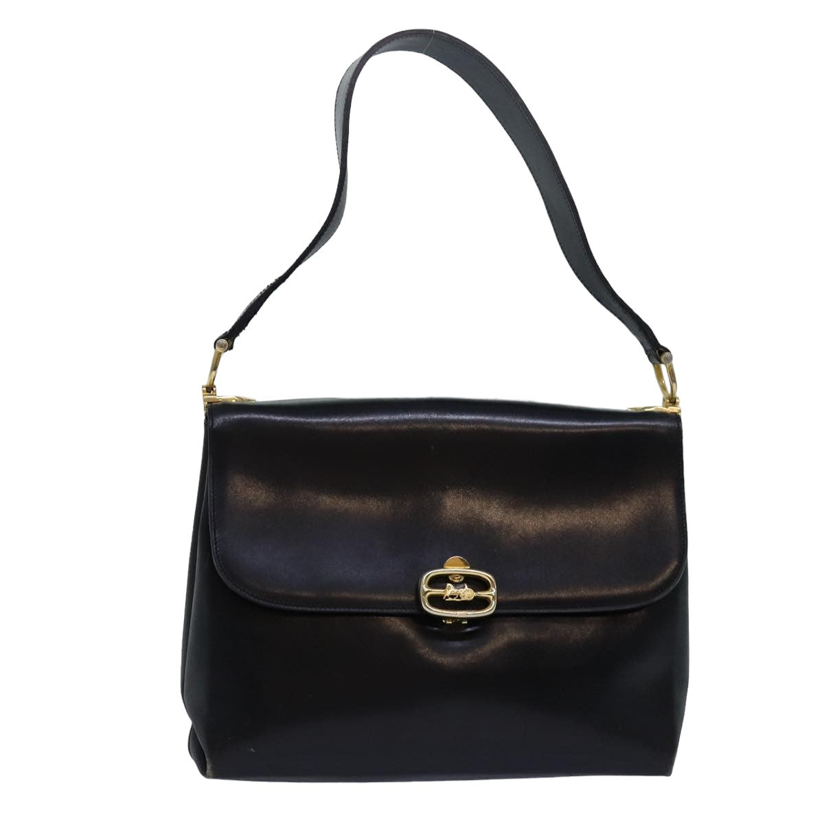 Luxury CELINE Shoulder Bag Leather Black  83339