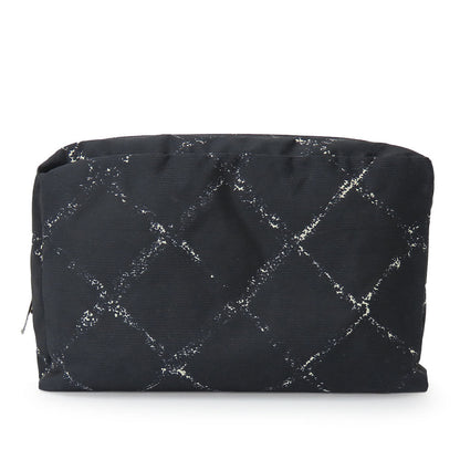 CHANEL Pouch Nylon black Travel line Women
