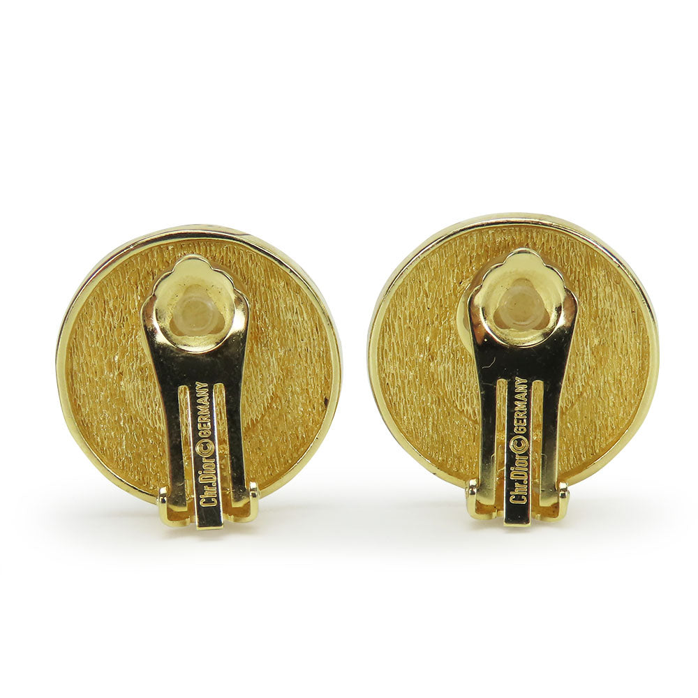 Christian Dior Earring metal gold CD logo Women