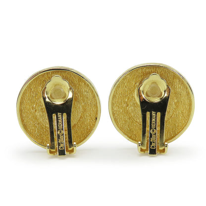 Christian Dior Earring metal gold CD logo Women