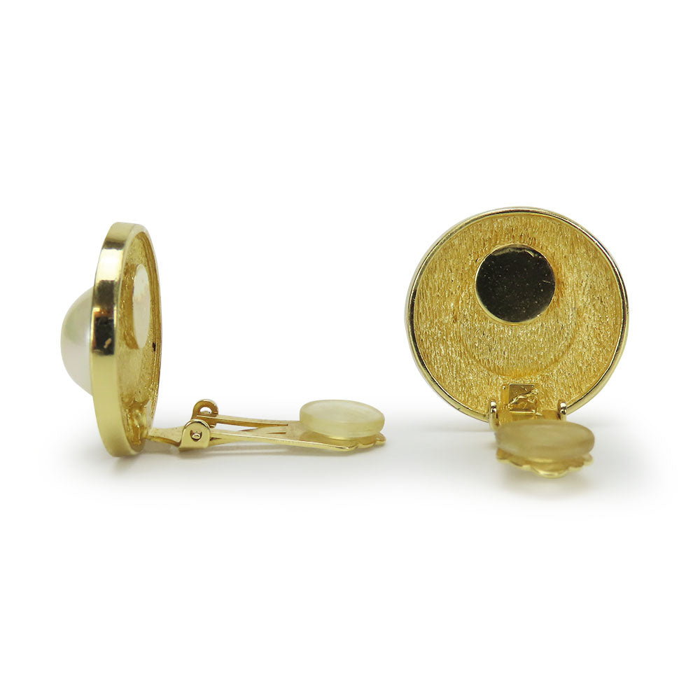 Christian Dior Earring metal gold CD logo Women