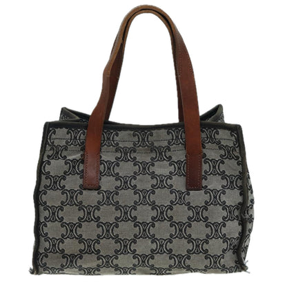 Luxury CELINE Paris Macadam Canvas Hand Bag Gray  83427