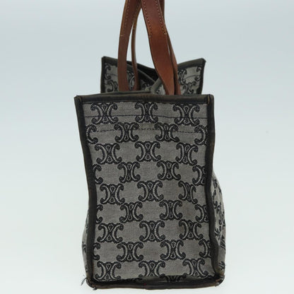 Luxury CELINE Paris Macadam Canvas Hand Bag Gray  83427