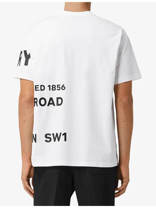 Luxury Burberry Men's Horseferry Logo Overfit Short Sleeve T-Shirt White