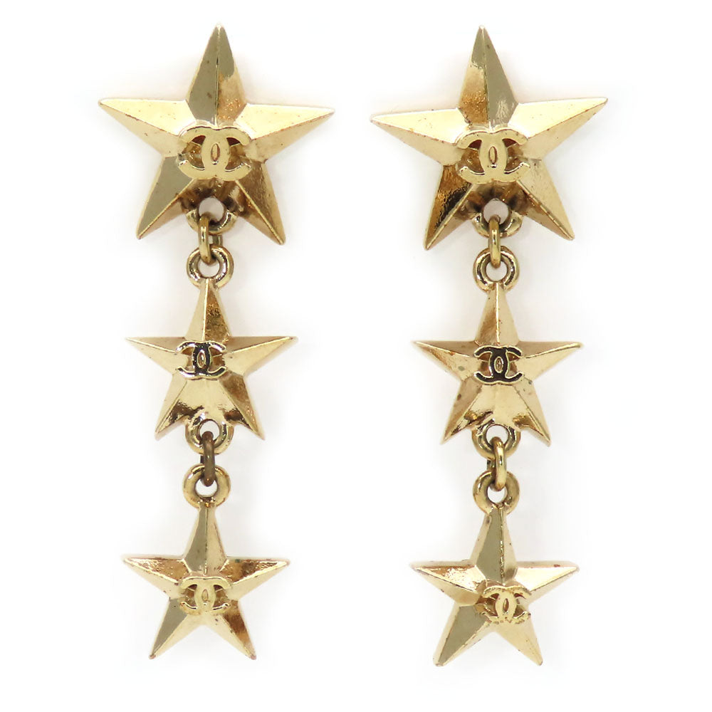 CHANEL Pierce metal gold COCO Mark Triple star